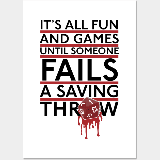 Failed Saving Throw (Red Bands) Wall Art by Kalum